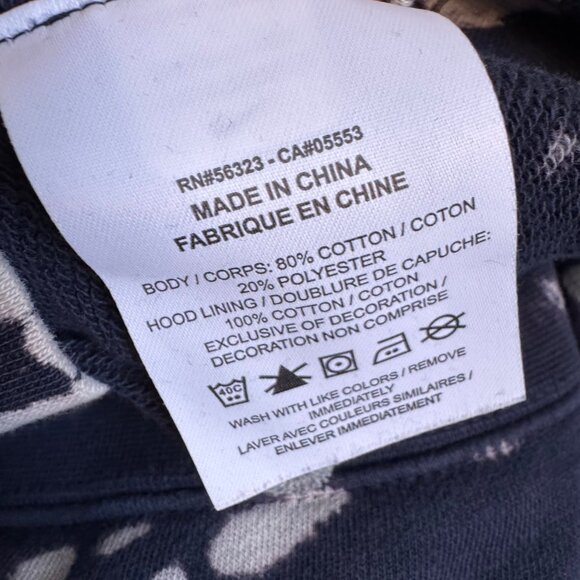 Nike Sportswear Club French Terry Pullover Hoodie Blue and White Tie Dye - - Picture 8 of 12